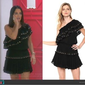 Misa Larissa Black One shoulder Dress